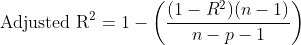 Adjusted R Squared
